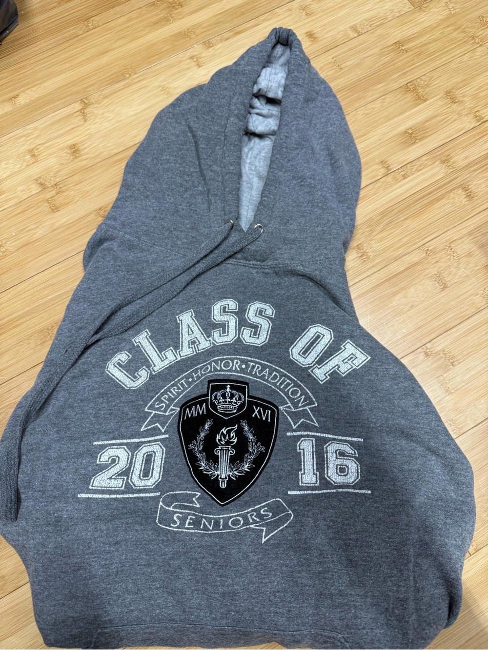Class of 2016 Grey Hoodie Sweatshirt